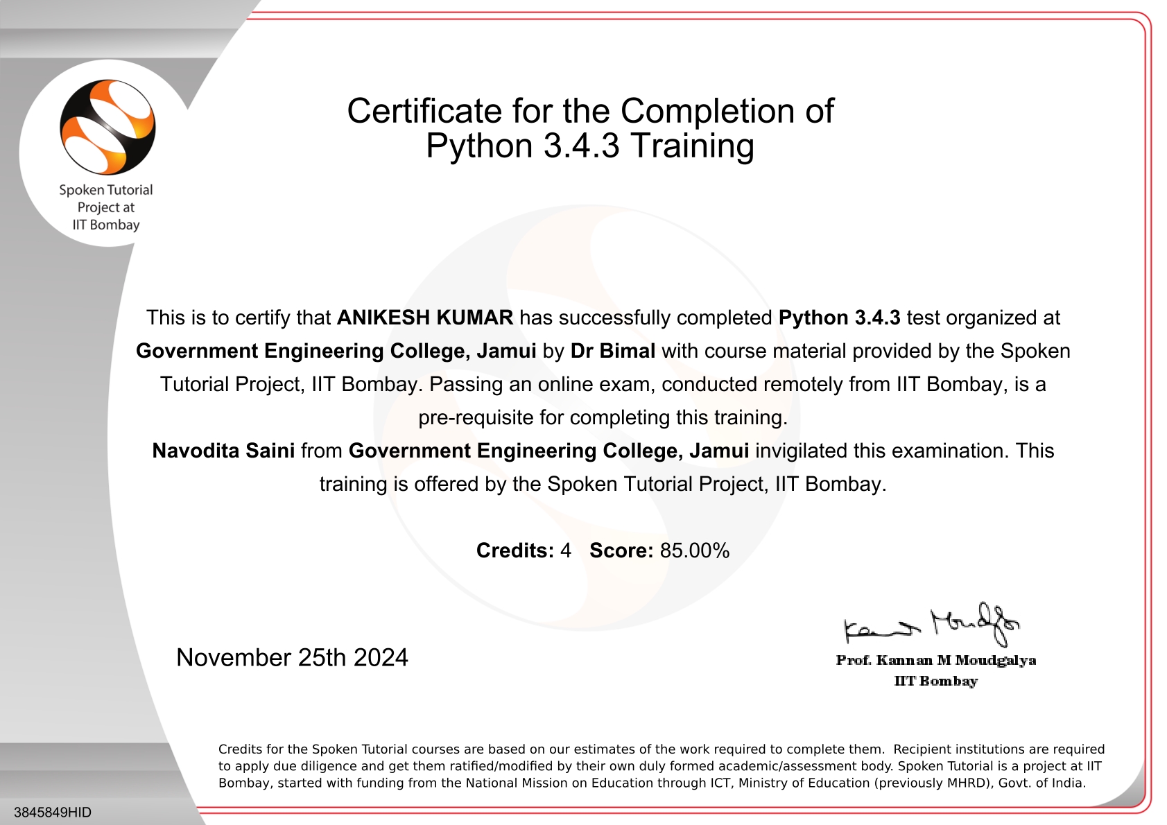 Python Certificate